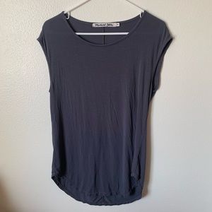 Michael Stars Grey High-Low Tank Top/Muscle Tee